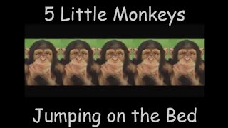 Five Little Monkeys Jumping on the Bed | Kids Nursery Rhyme & Poem | Children Love to Sing