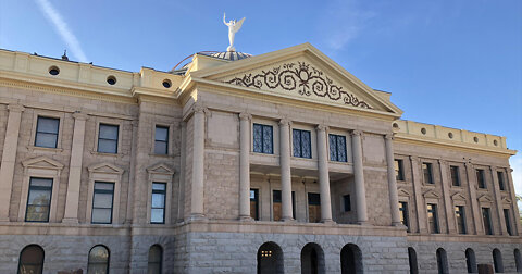 Arizona Capitol Enclosed in Razor Wire