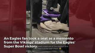 Eagles Fan Agrees To Pay Damages For Stealing Seat From Vikings Stadium