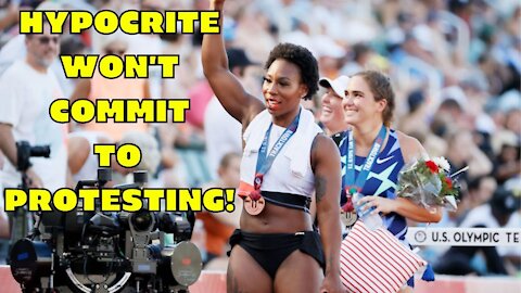 GWEN BERRY will NOT commit to PROTESTING at Olympics in Tokyo! IOC should PROACTIVELY BAN HER!