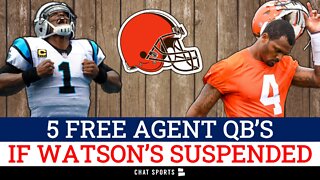 TOP 5 NFL Free Agent QBs The Browns Could Sign If Deshaun Watson’s Suspended