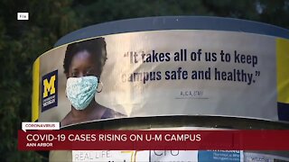 COVID-19 cases rising on the campus of the University of Michigan