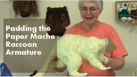 Paper Mache Raccoon Part 3 - Filling Out The Armature