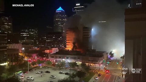 Cleanup begins after downtown Tampa restaurant severely damaged by large fire