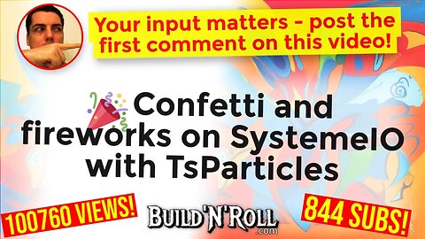 🎉 Confetti and fireworks on SystemeIO with TsParticles