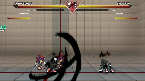 2 Dark Sonic VS 2 Shadow I Sonic Battle Mugen