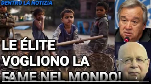 Le elite vogliono la fa fame nel mondo