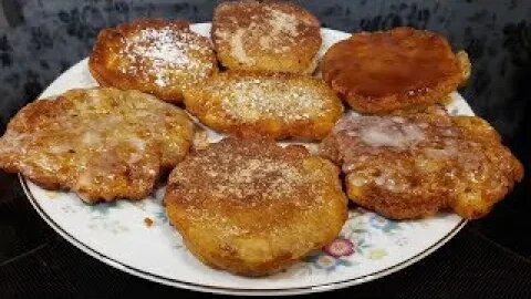 Apple Fritters (click for full video) #apple #frying #thehillbillykitchen #recipe #cooking #food