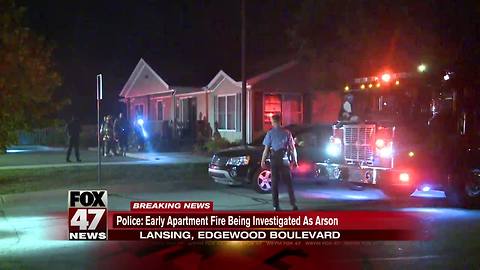 Police suspect arson in early morning fire at Lansing apartment leasing office