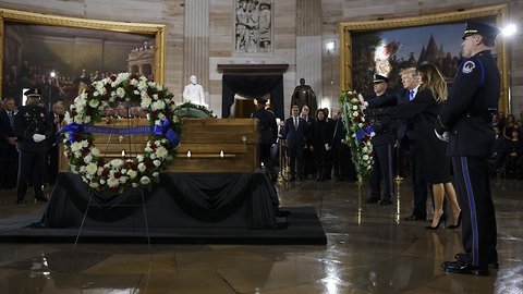 Trump, Top Lawmakers Pay Tribute To Billy Graham As He Lies In Honor