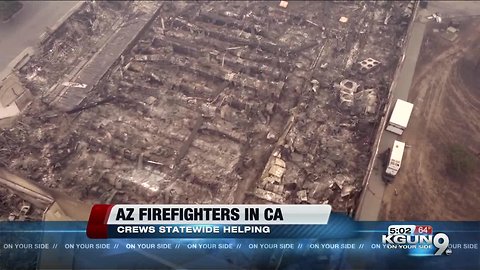 Arizona firefighters helping fight California wildfires