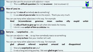 065 - ENGLISH GRAMMAR IN USE - Adjective + to - Unit 65 - Intermediate