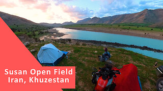Camping beside most famous river in Iran "KARUN"