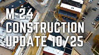 M-24 Construction Progress Oxford Michigan 10/25/2020