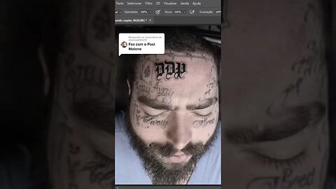 Post Malone tendo as tatuagens removidas #photoshop #tattoo #postmalone