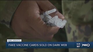 Fake COVID-19 vaccination cards and tests are being sold on the black market
