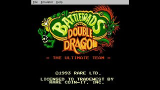 Nes game title screen: Battletoads and double dragon