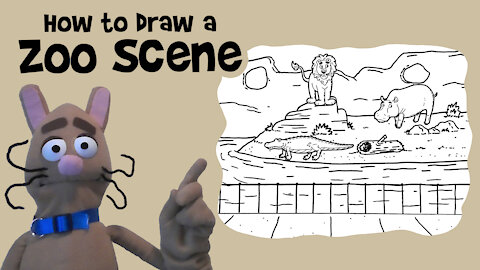 How to Draw a Zoo Scene
