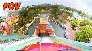 [POV] Dudley Do-Right's Ripsaw Falls Water Ride | Islands of Adventure
