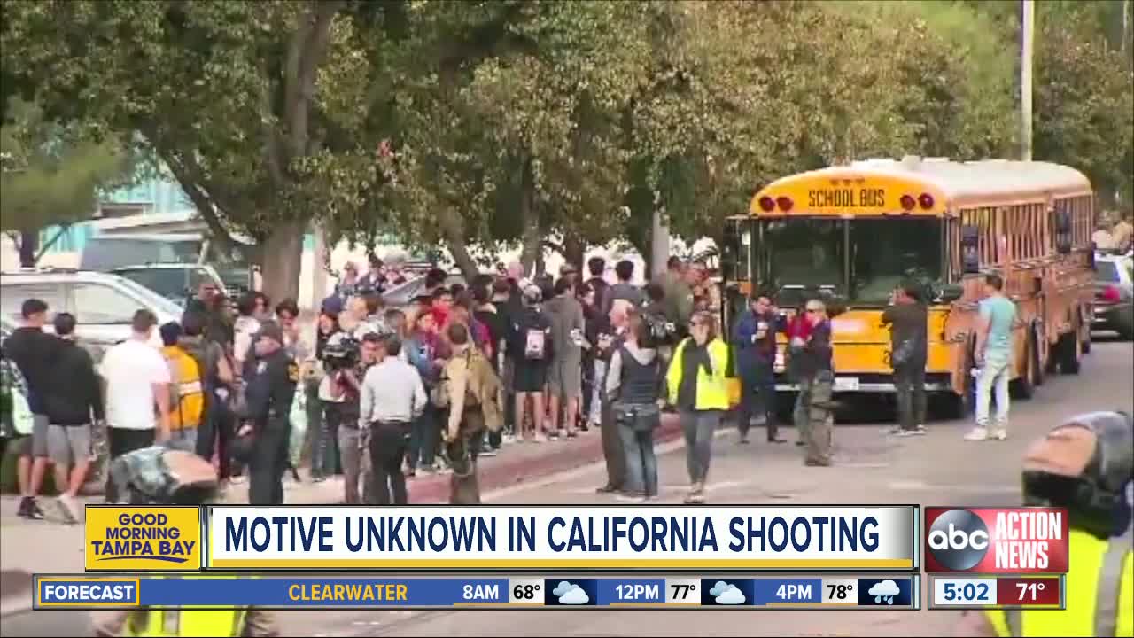 Motive unknown in California high school shooting
