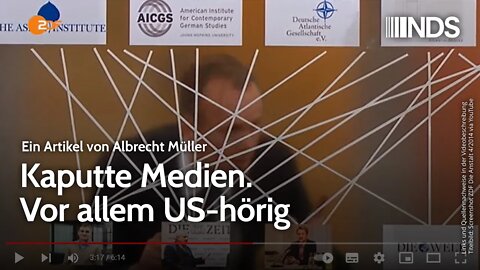 Kaputte Medien. Vor allem US-hörig | Albrecht Müller | NDS-Podcast