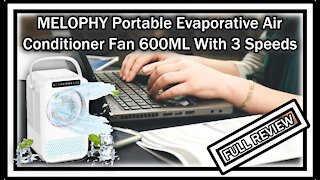 MELOPHY Portable Air Conditioner Fan 3 Speeds Misting (H2021) Unboxing, Instructions, FULL REVIEW