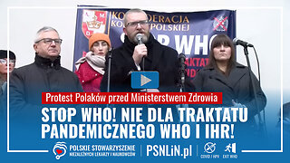 STOP WHO! Nie dla Traktatu Pandemicznego WHO i IHR! Protest przed Ministerstwem Zdrowia@PSNLIN🙈