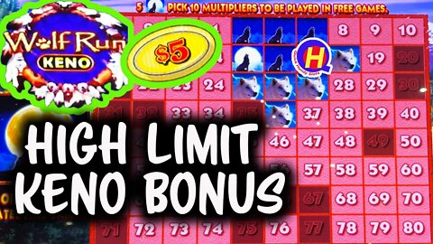 Wolf Run KENO BONUS Part 2! Plus NICE Davinci Diamonds KENO Win! #KENONATION