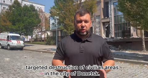 Consequences of the NAZI Shelling of the Center of Donetsk