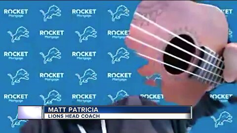 Matt Patricia playing Barbies with daughter, ukulele at home