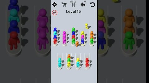 Crowd Sort Color Sort & Fill Gameplay Level 16 StressRelief Music#shorts #youtubeshorts#viral