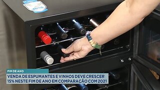 Fim de Ano: Venda de Espumantes e Vinhos deve Crescer 15% Neste Fim de Ano em Comparação com 2021.