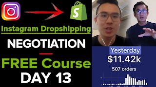 [Free Course 13/21] Instagram Dropshipping: How To NEGOTIATE With Instagram INFLUENCERS! Proven