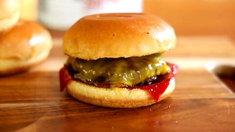 The Best Cheese Burger Recipe with ketchup Leather