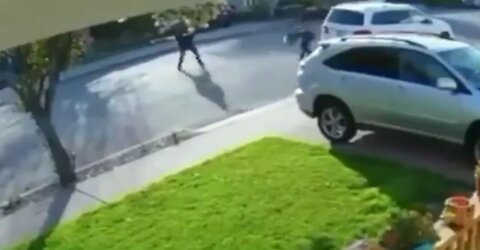 INSTANT Regret After Hoodlum Tries to Rob a Man at Gunpoint - Listen to Him Squeal Like a Pig