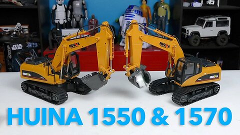 RC Construction Vehicles: Huina 1550 Excavator and 1570 Logger