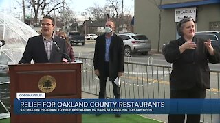 Oakland County pledges $10 million in relief for bars and restaurants