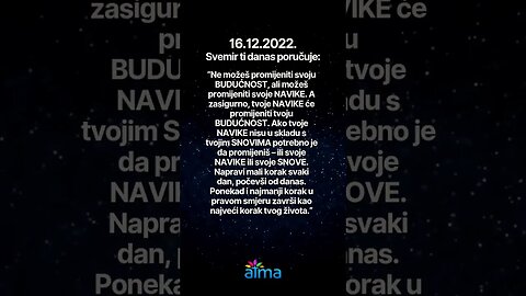 Poruka Svemira 16.12.2022. 💙