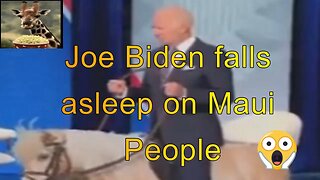 Joe Biden falls asleep on Maui People