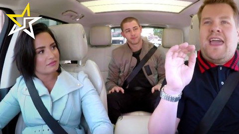 Demi Lovato & Nick Jonas Go For Hilarious Ride In 'Late Late Show' ‘Carpool Karaoke’