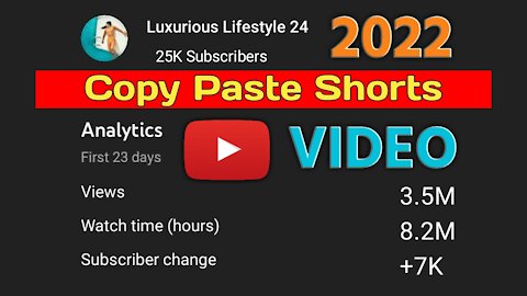 Copy Paste Short Videos | Subscribe And Views Kaise Badhaye | Luxurious Lifestyle 24 | 2022