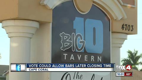 Cape City Council considering extending bar hours