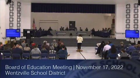 Jen Olson Addressing the Wentzville Board of Education - 11/17/22 - Academic Excellence