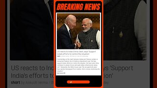 Latest News | US Reacts: We Support India's Efforts to De-escalate India-China Conflict | #shorts