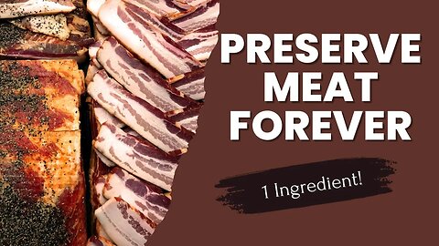 Preserve Meat Without Refrigeration FOREVER with only 1 Ingredient! | Historical Salt Cured Meat