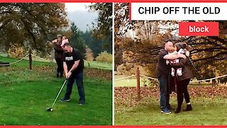 Couple reveal gender of their child by smashing a GOLF BALL