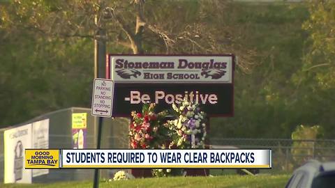 Stoneman Douglas students will be required to carry clear backpacks provided to them at no cost