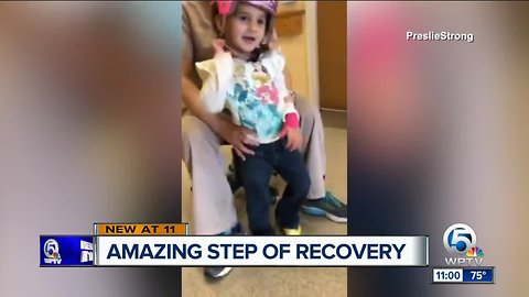 Video of Preslie Jean walking while recovering at St. Mary's Medical Center