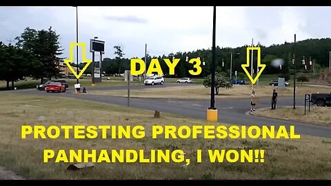 Professional Panhandlers CAUGHT Switching Plates? I Flew A Sign Too And They Left! | Jason Asselin
