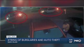 String of vehicle burglaries